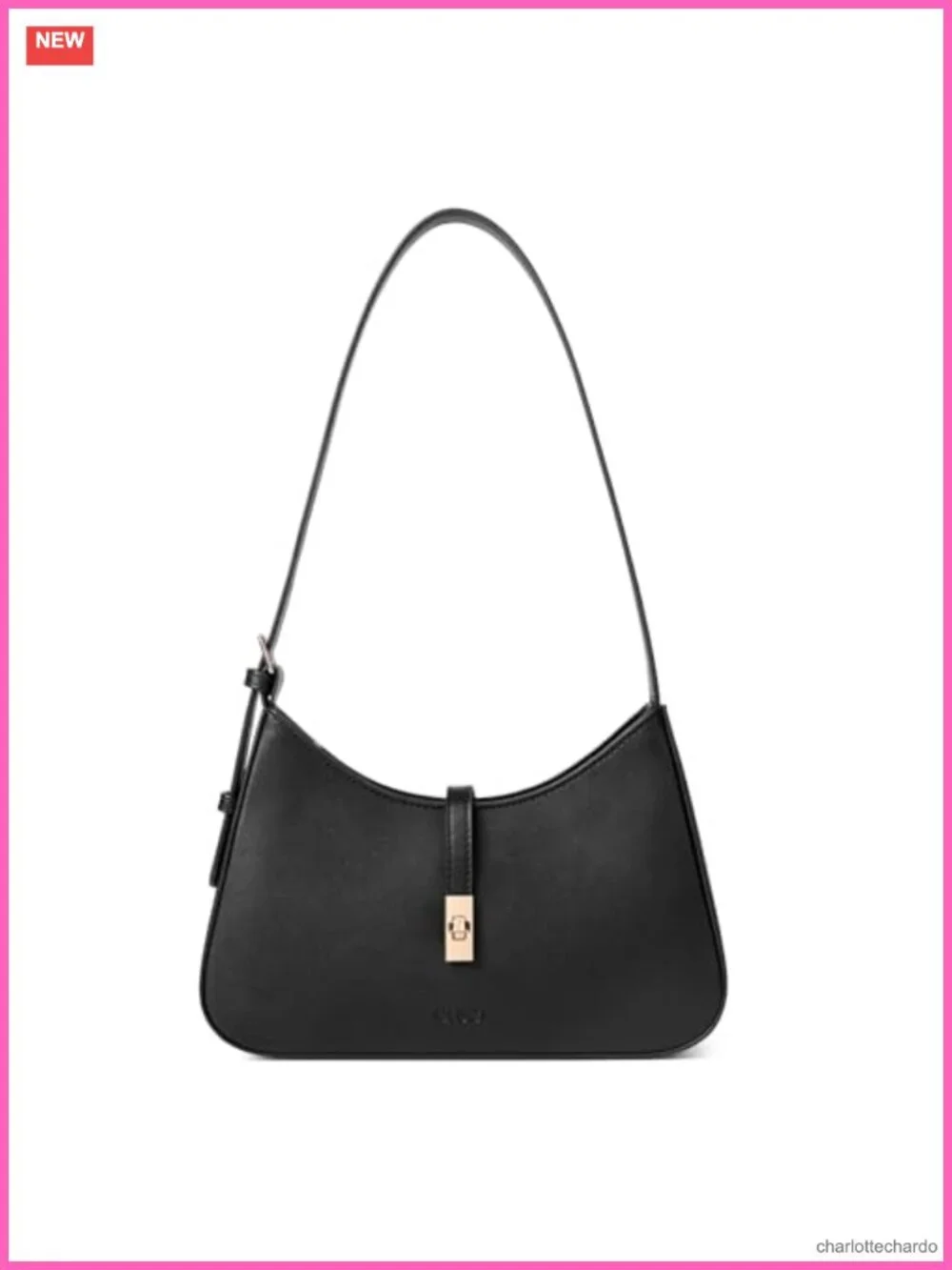 Vegan Leather Hobo Crossbody Bag with Adjustable Strap
